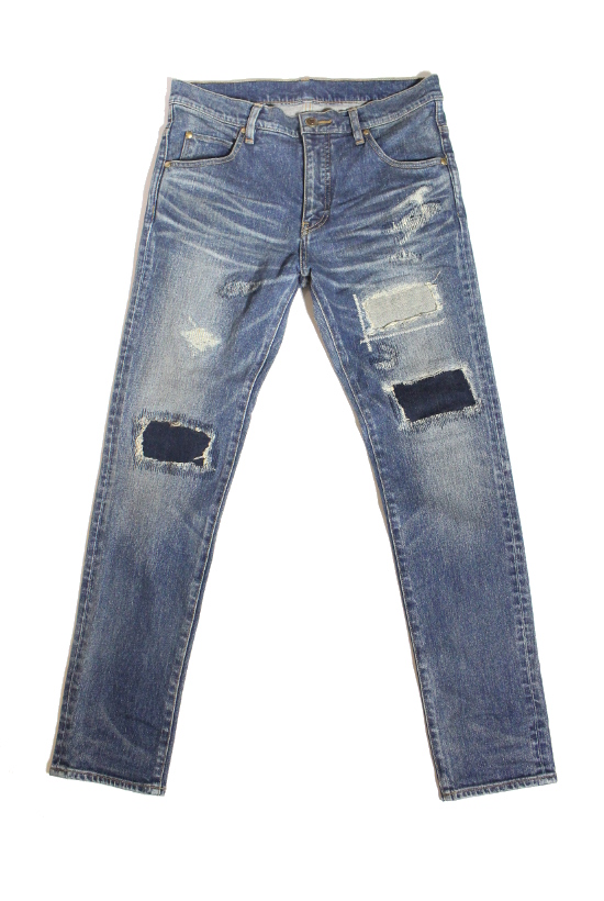 9 tapered damaged denim - 1piu1uguale3 Osaka - ウノピゥウノウ