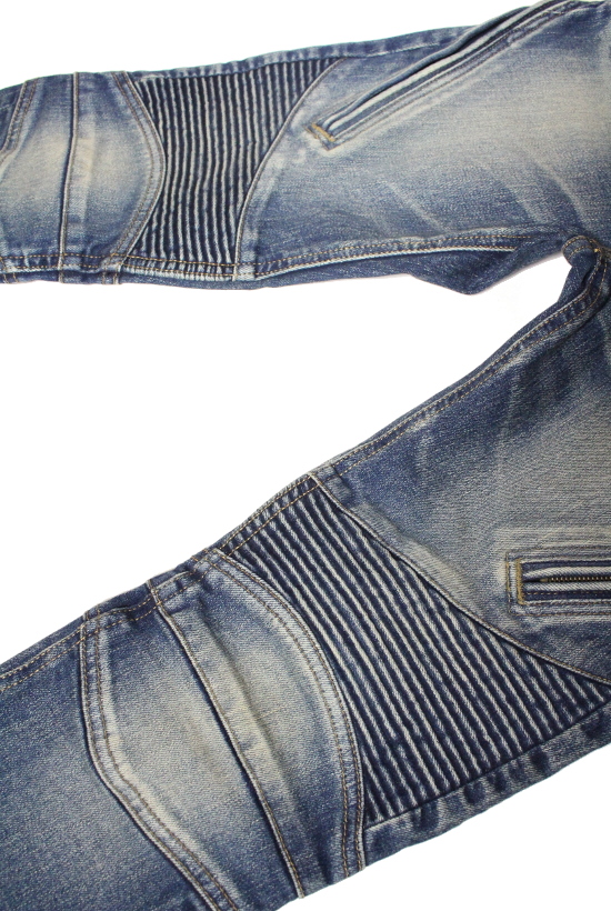 SHIRRING BIKER DENIM - progressive denim - 1piu1uguale3 Osaka